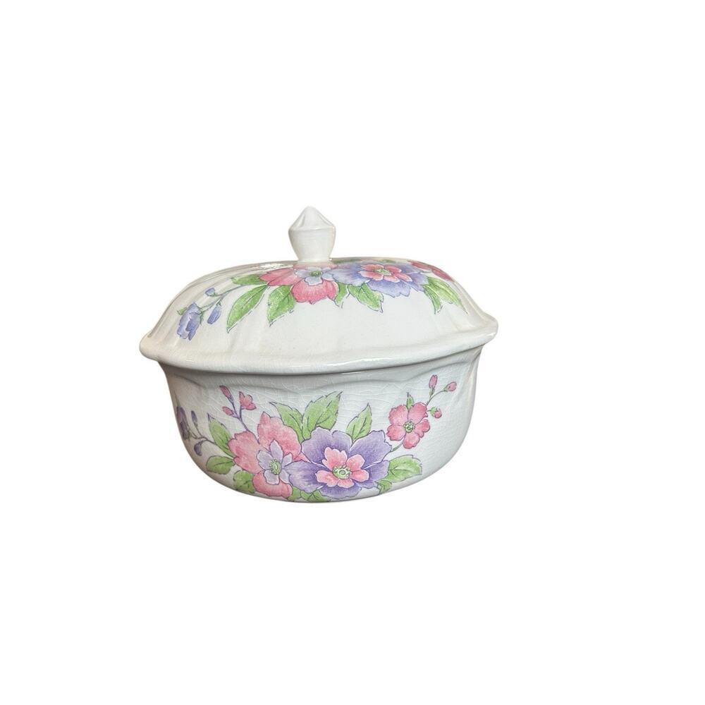 Amourex Blanc Sophie Creative Design Covered Relish Dish Vintage Porcelain